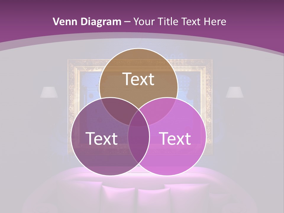 Lamp Grunge Furnishing PowerPoint Template