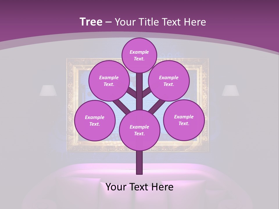 Lamp Grunge Furnishing PowerPoint Template