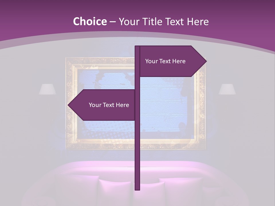 Lamp Grunge Furnishing PowerPoint Template