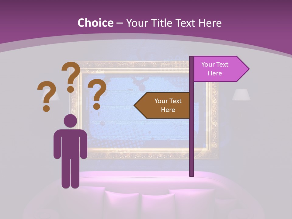 Lamp Grunge Furnishing PowerPoint Template