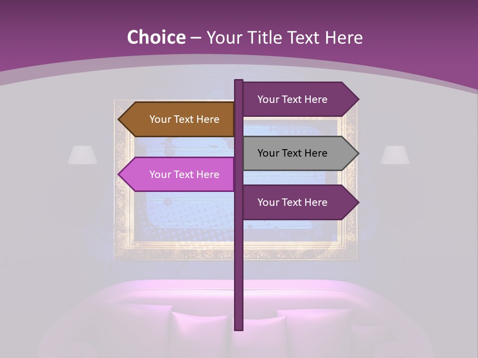 Lamp Grunge Furnishing PowerPoint Template