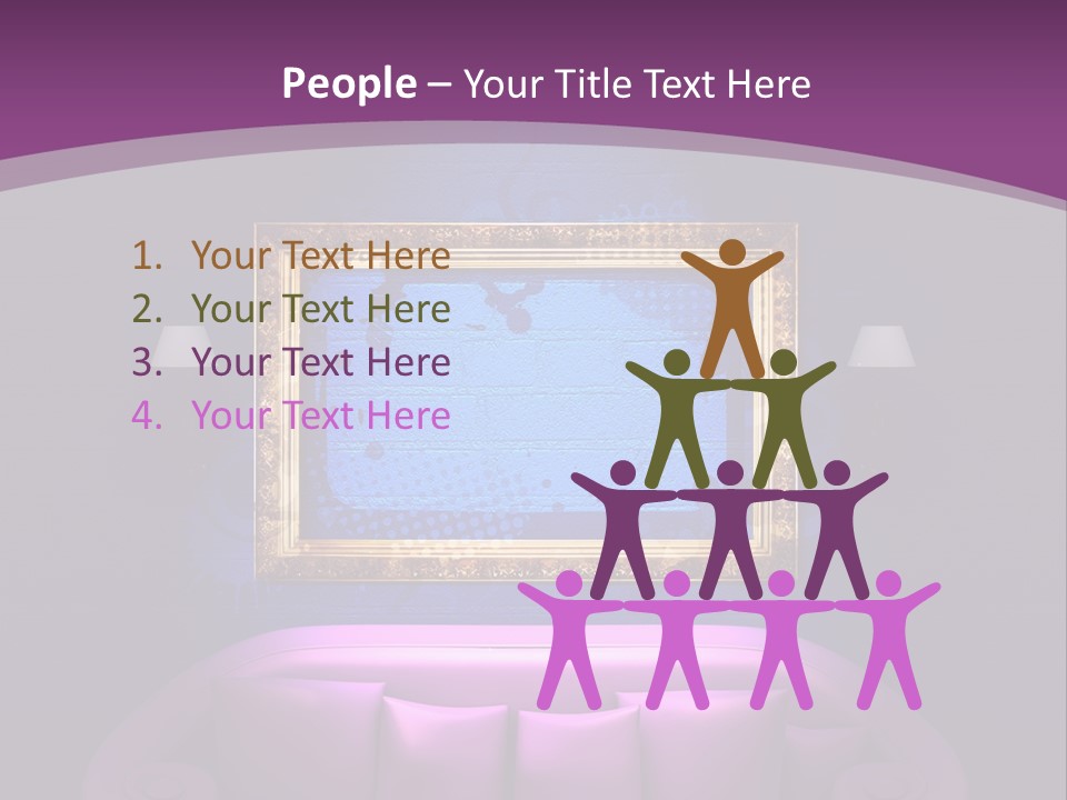 Lamp Grunge Furnishing PowerPoint Template