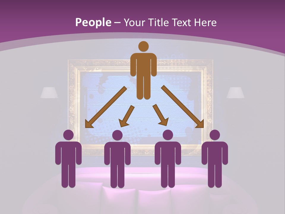 Lamp Grunge Furnishing PowerPoint Template