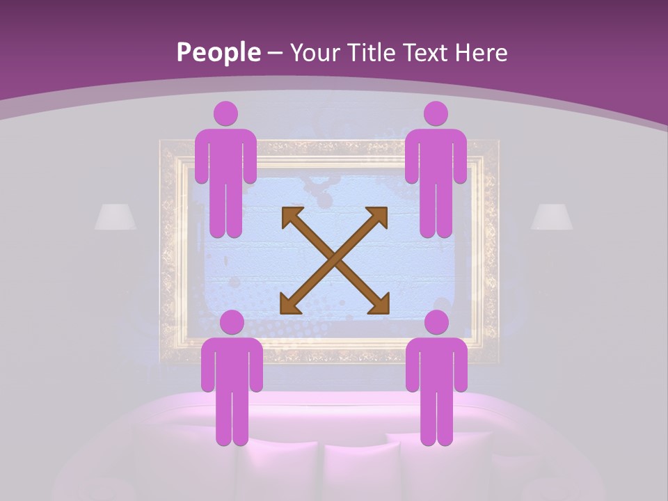 Lamp Grunge Furnishing PowerPoint Template