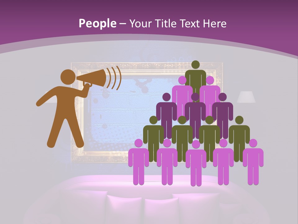 Lamp Grunge Furnishing PowerPoint Template