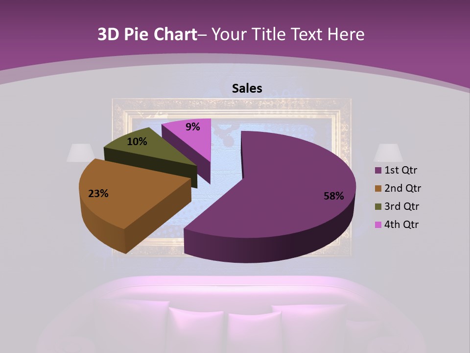 Lamp Grunge Furnishing PowerPoint Template