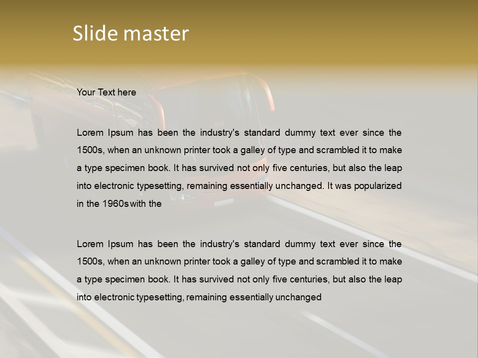 Fast Autocar Door PowerPoint Template