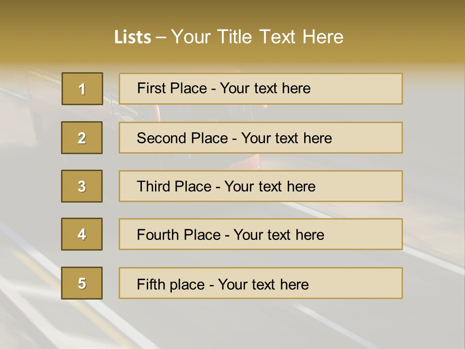 Fast Autocar Door PowerPoint Template
