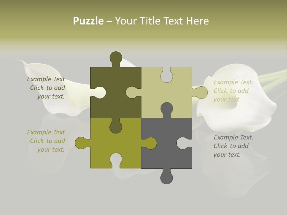 Blossom White Mirroring PowerPoint Template