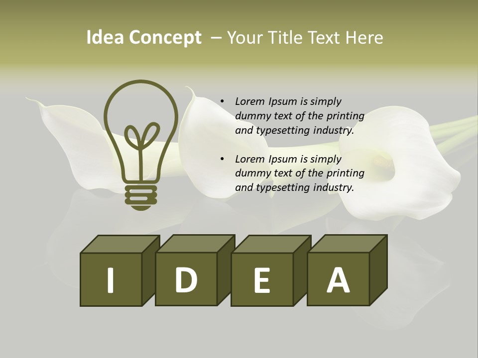 Blossom White Mirroring PowerPoint Template