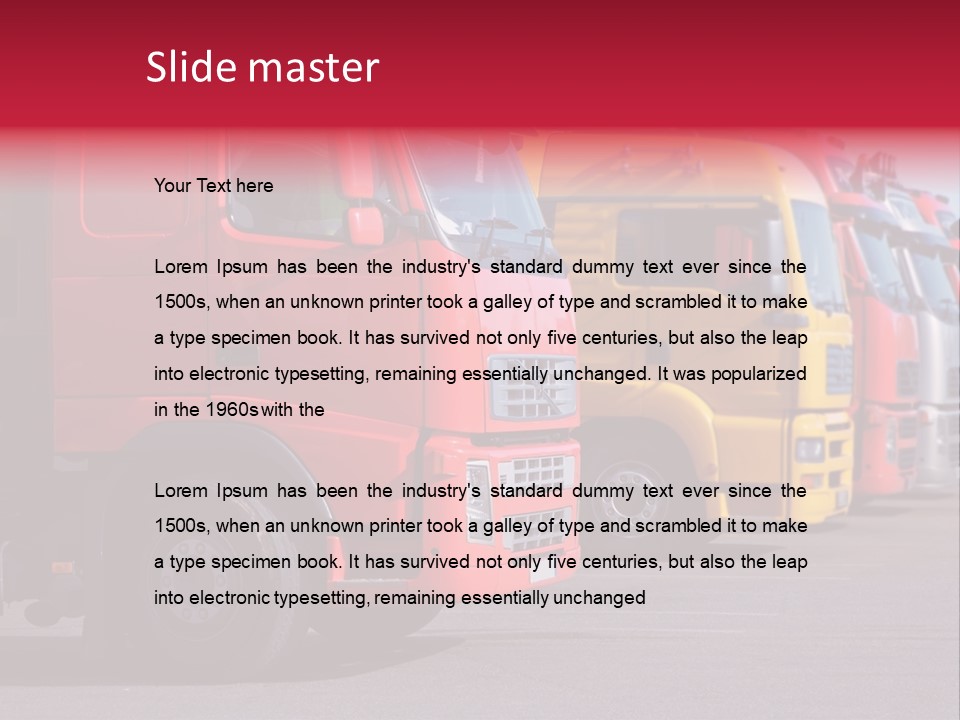 Motorway Stock Delivery PowerPoint Template
