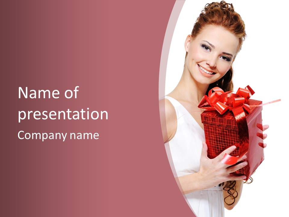 Model Happiness Glamour PowerPoint Template