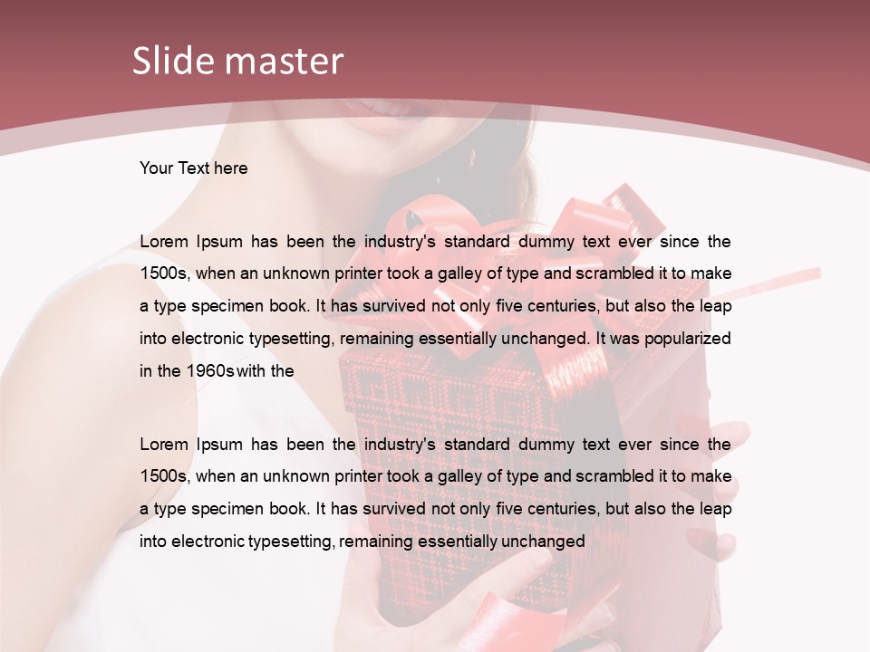 Model Happiness Glamour PowerPoint Template