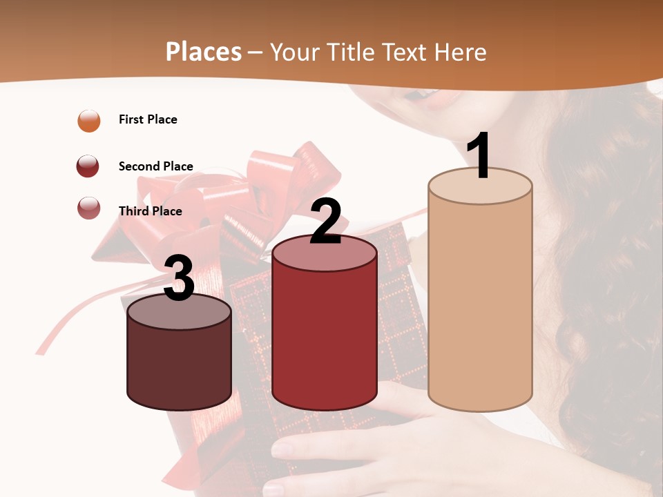 Holding Gift Happiness PowerPoint Template