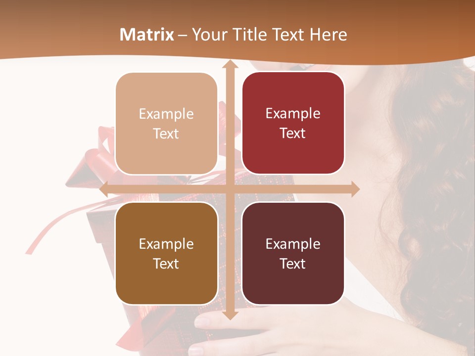 Holding Gift Happiness PowerPoint Template