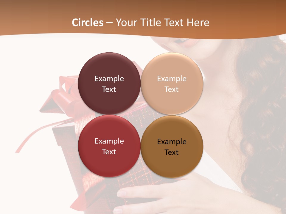 Holding Gift Happiness PowerPoint Template