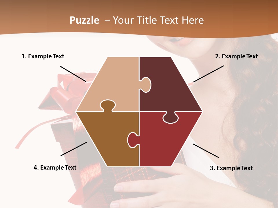 Holding Gift Happiness PowerPoint Template