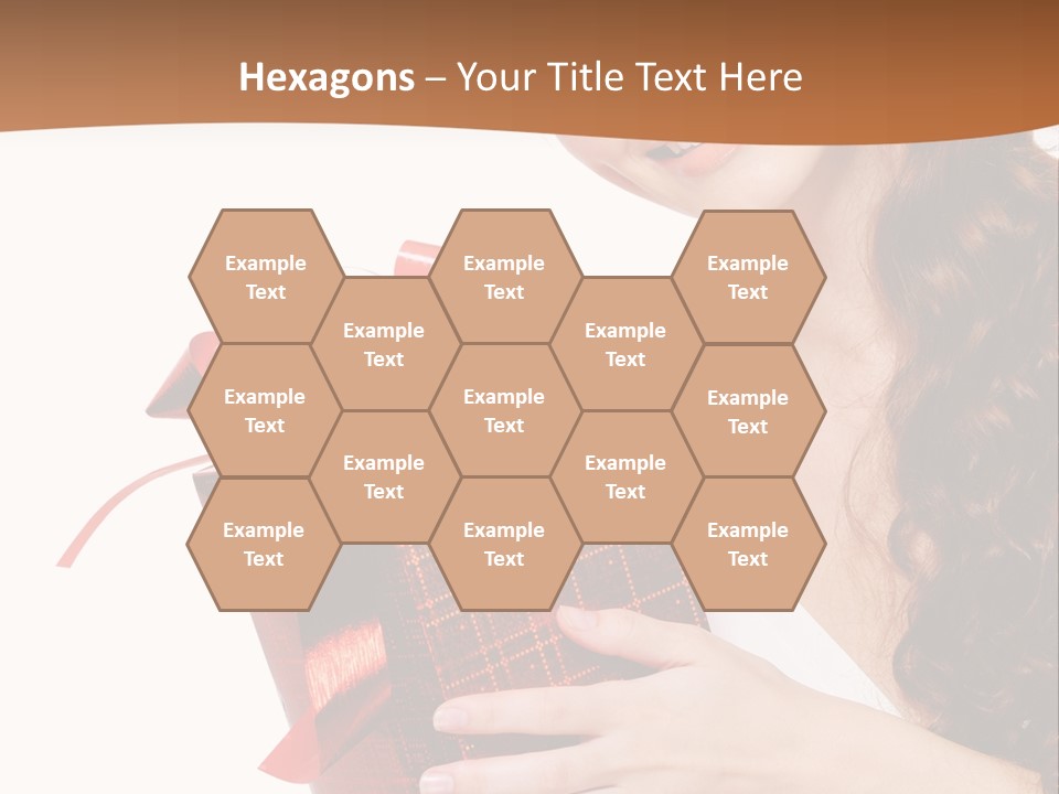 Holding Gift Happiness PowerPoint Template