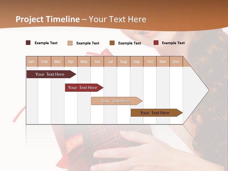 Holding Gift Happiness PowerPoint Template
