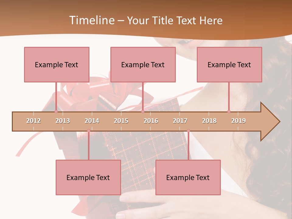 Holding Gift Happiness PowerPoint Template