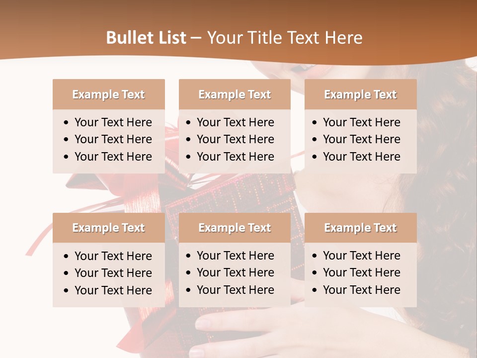 Holding Gift Happiness PowerPoint Template