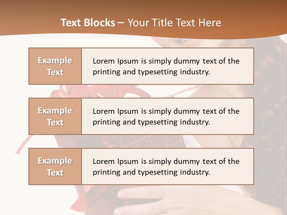 Holding Gift Happiness PowerPoint Template