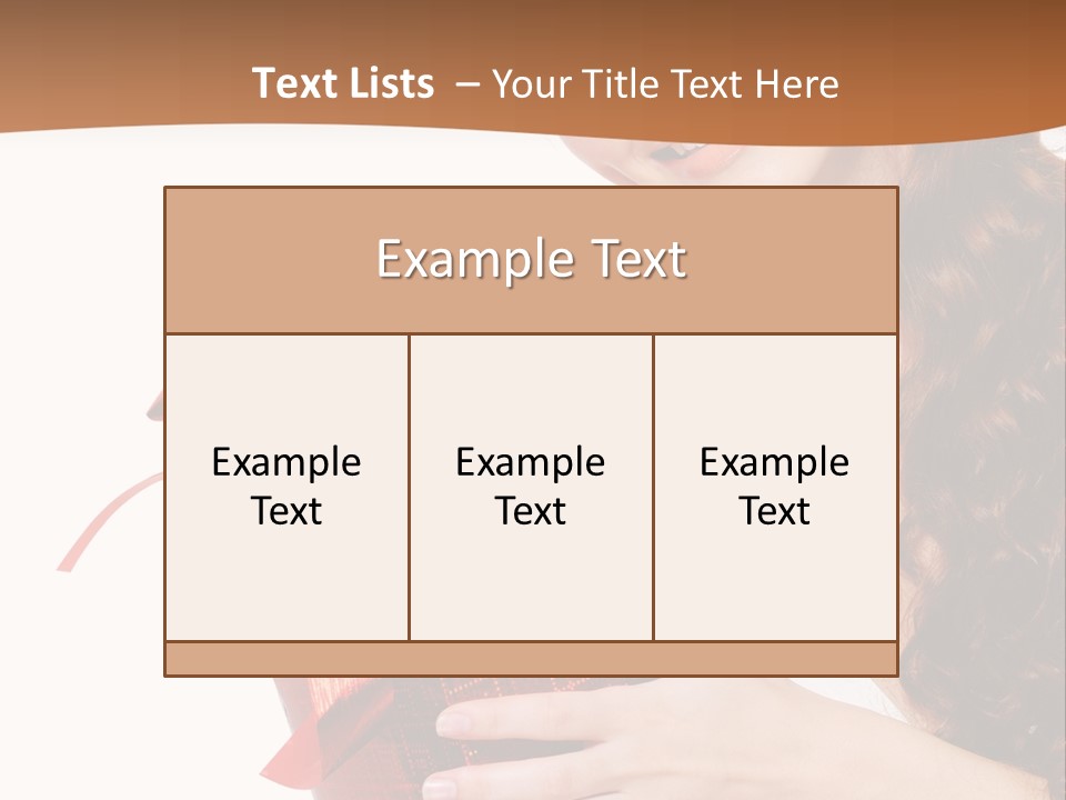 Holding Gift Happiness PowerPoint Template