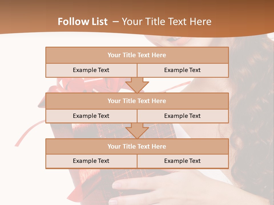 Holding Gift Happiness PowerPoint Template