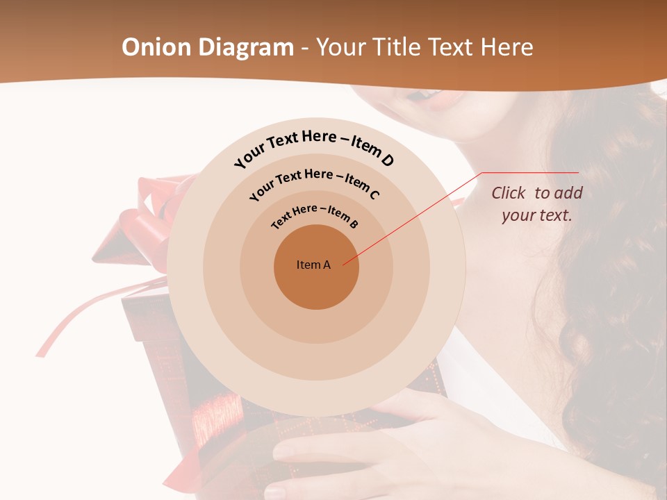 Holding Gift Happiness PowerPoint Template