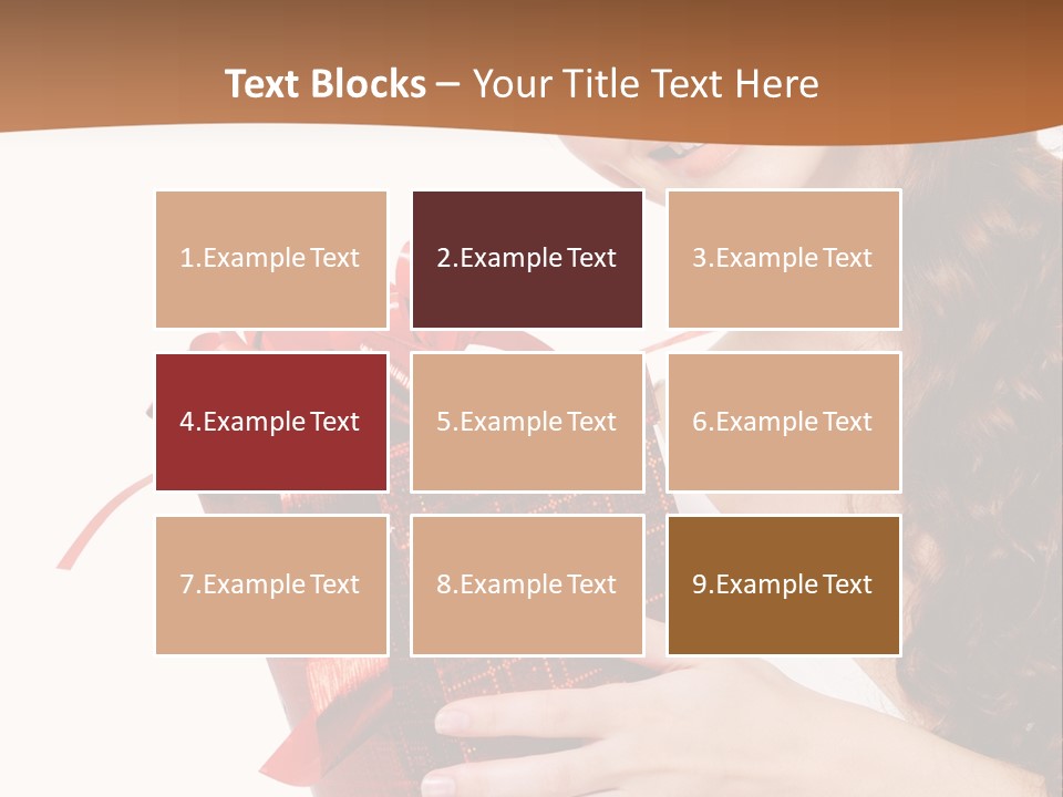 Holding Gift Happiness PowerPoint Template