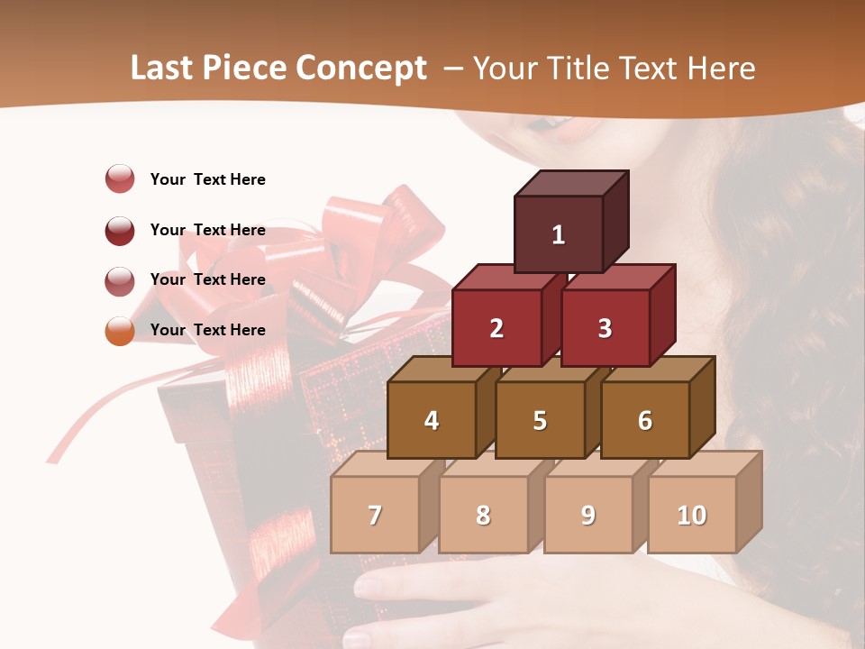 Holding Gift Happiness PowerPoint Template