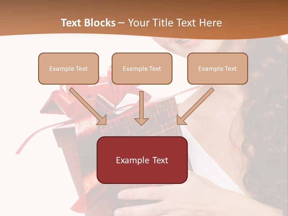 Holding Gift Happiness PowerPoint Template