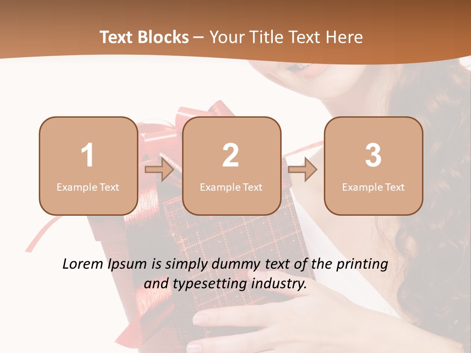 Holding Gift Happiness PowerPoint Template