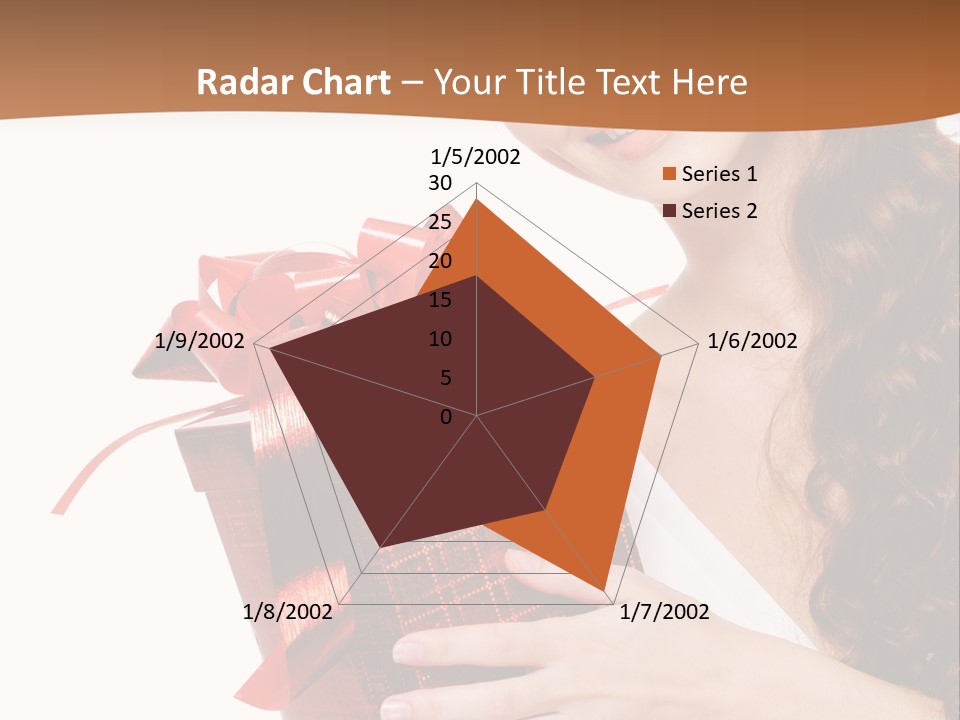 Holding Gift Happiness PowerPoint Template