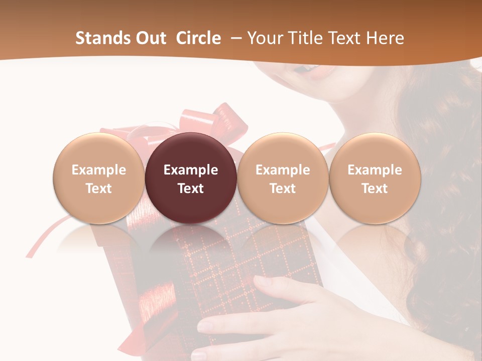 Holding Gift Happiness PowerPoint Template