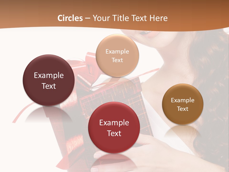 Holding Gift Happiness PowerPoint Template