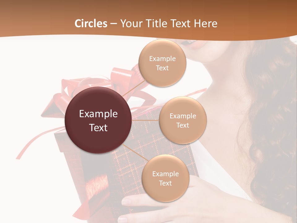 Holding Gift Happiness PowerPoint Template