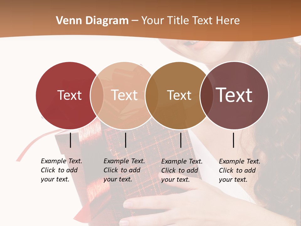 Holding Gift Happiness PowerPoint Template