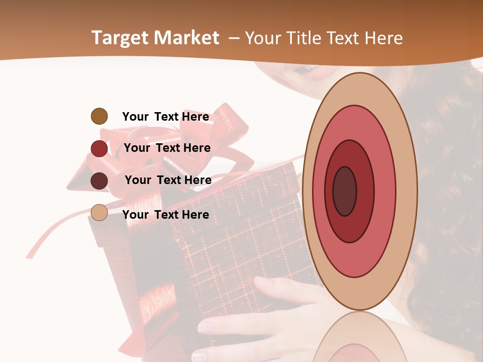 Holding Gift Happiness PowerPoint Template