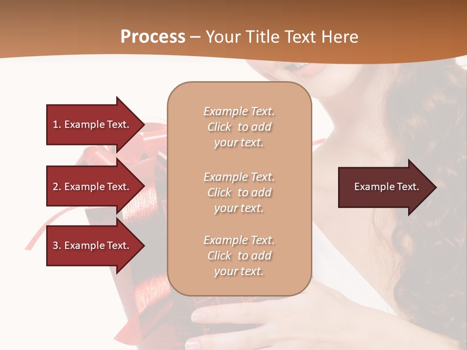 Holding Gift Happiness PowerPoint Template