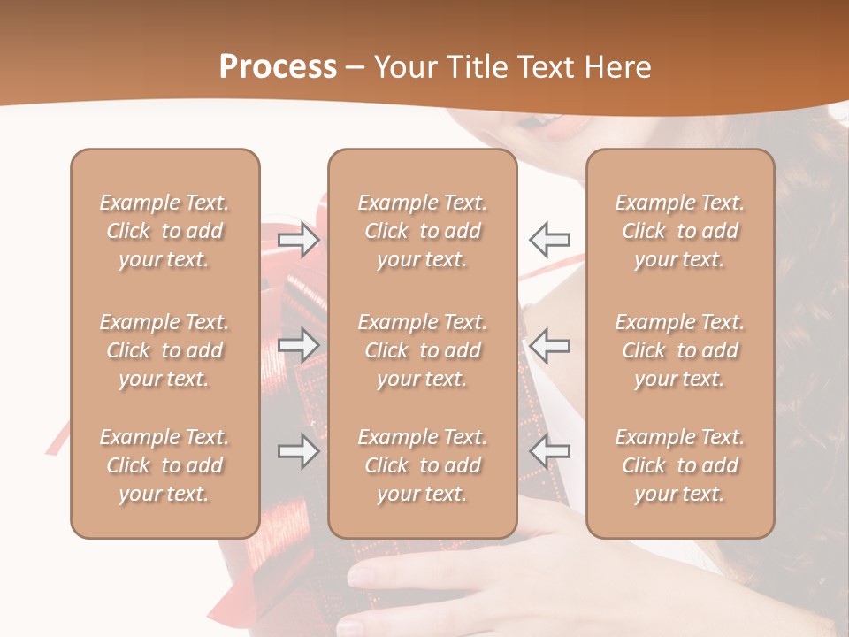 Holding Gift Happiness PowerPoint Template