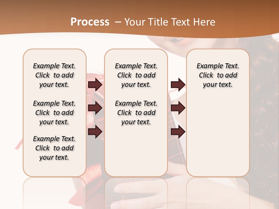 Holding Gift Happiness PowerPoint Template