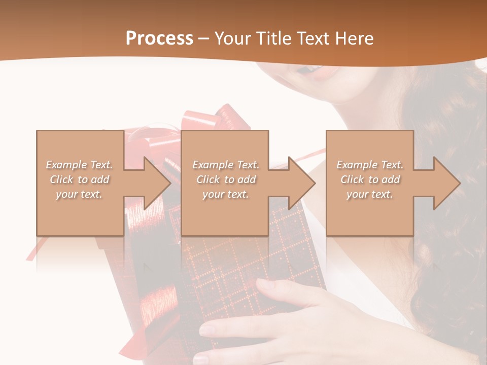 Holding Gift Happiness PowerPoint Template