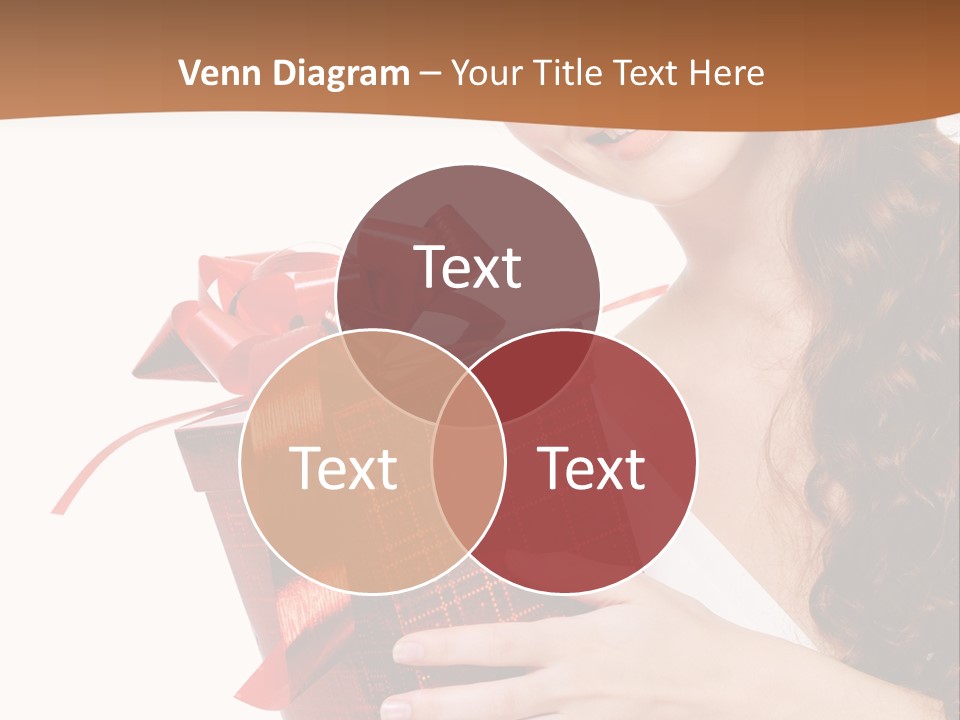 Holding Gift Happiness PowerPoint Template