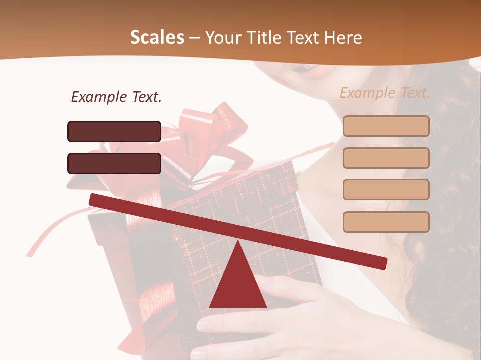 Holding Gift Happiness PowerPoint Template