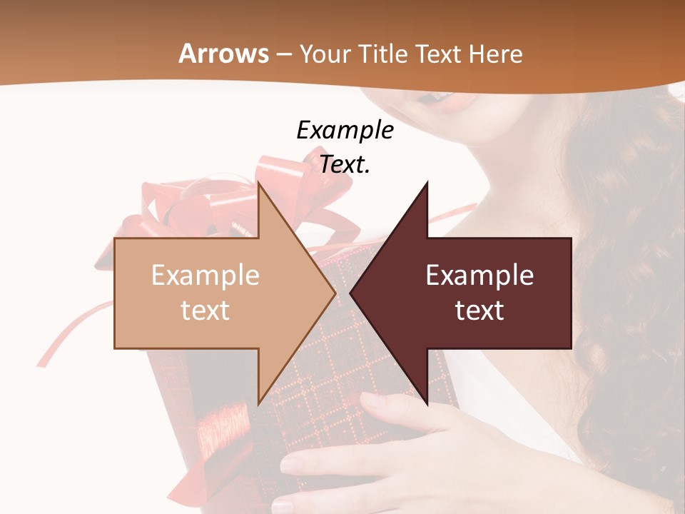 Holding Gift Happiness PowerPoint Template