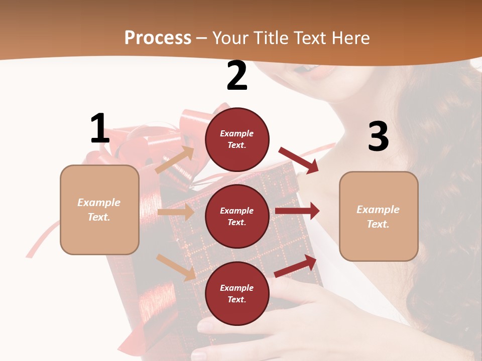 Holding Gift Happiness PowerPoint Template