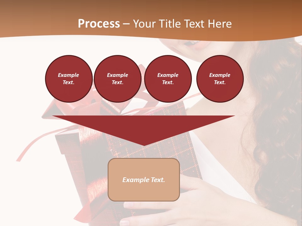 Holding Gift Happiness PowerPoint Template