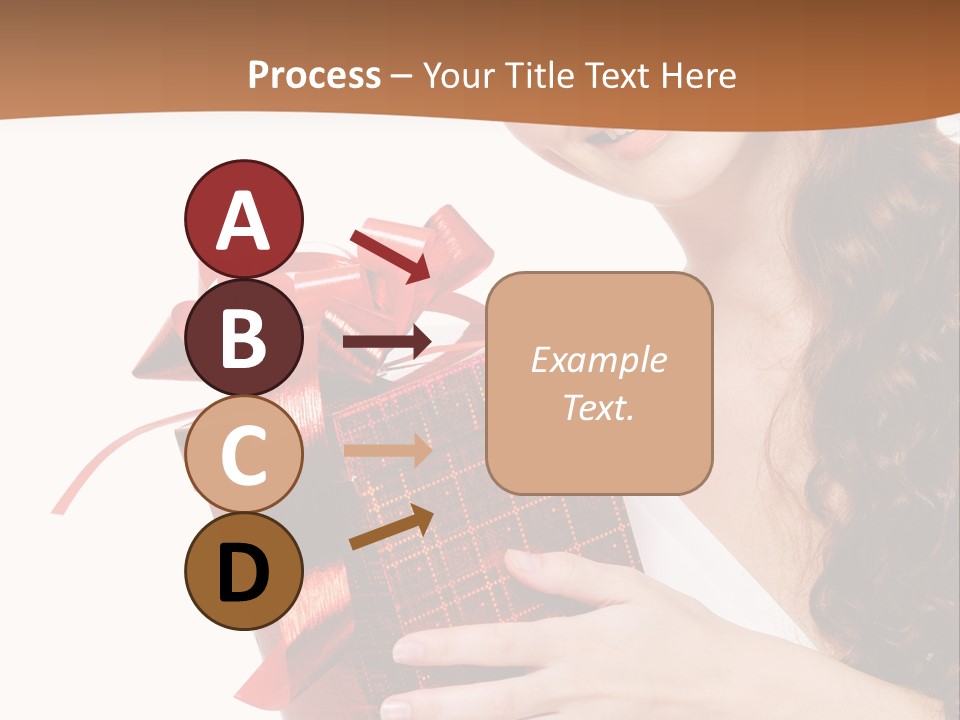 Holding Gift Happiness PowerPoint Template