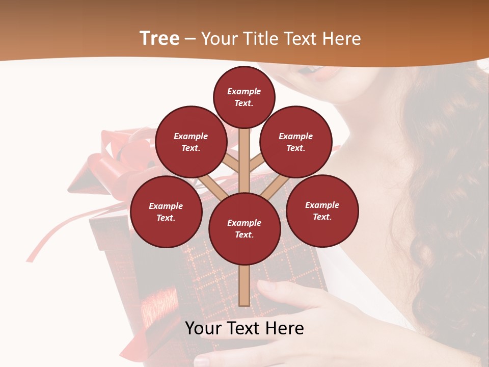 Holding Gift Happiness PowerPoint Template